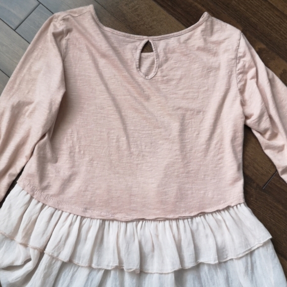 Cotton tunic with silk frill bottom - Picture 4 of 6